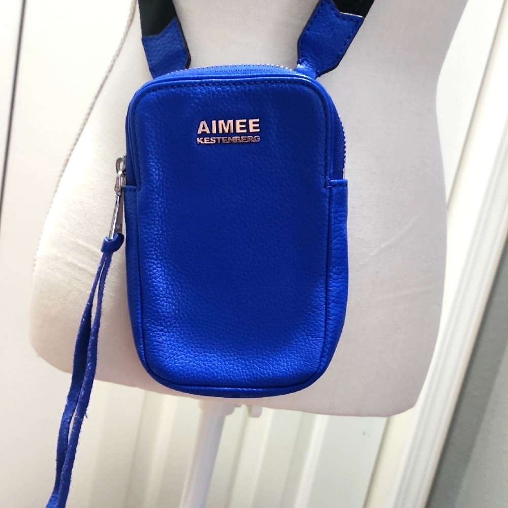 Aimee Kestenberg Royal Blue Leather Crossbody